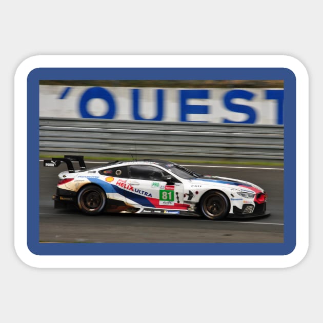 BMW M8 GTE 24 Hours of Le Mans 2018 Sticker by Andy Evans Photos